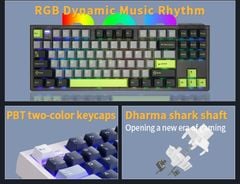 Bàn phím Darmoshark TOP 87 Tri-mode RGB Black