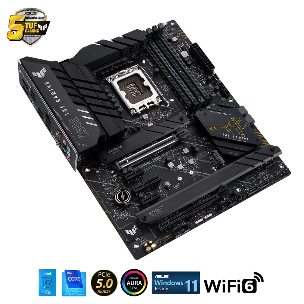 ASUS TUF GAMING Z690-PLUS WIFI (Intel Z690, Socket 1700, ATX, 4 khe Ram DDR4)