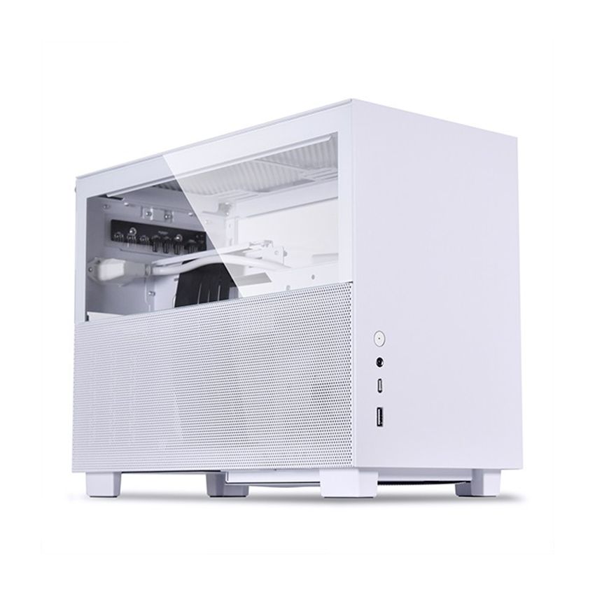 Vỏ Case LIAN LI Q58 White (Mini Tower/Màu Trắng ) Tặng kèm Riser PCIE 4.0