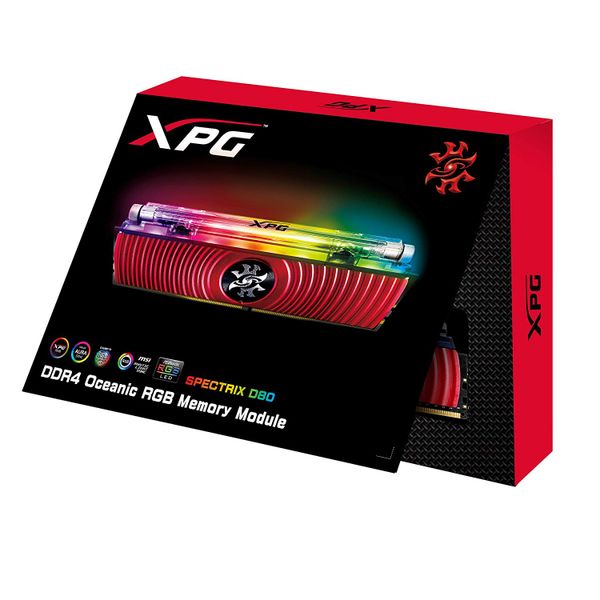 Adata Xpg Spectrix D80 Liquid-Cooled RGB 3000Mhz 16GB (2X8GB) 228-Pin Pc4-24000 Desktop U-Dimm Memory Retail Kit (Ax4U300038G16-Dr80)