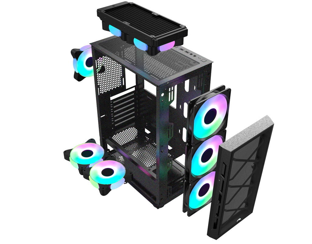 Case MIK TN10 (3 FAN GALAXY RGB)