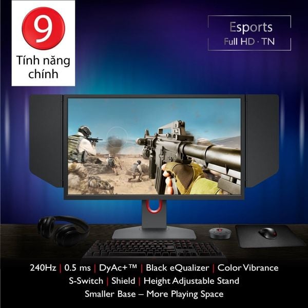 Màn hình BenQ ZOWIE XL2546K 240Hz DyAc+™ 24.5 inch 0.5ms chuyên Esports FPS (VALORANT, CSGO, PUBG)