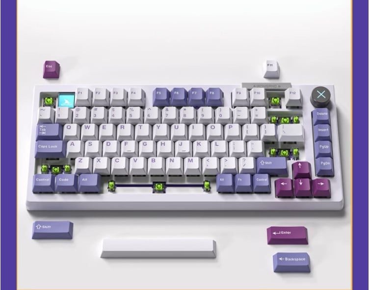 Bàn phím Darmoshark TOP 75 Tri-mode RGB White