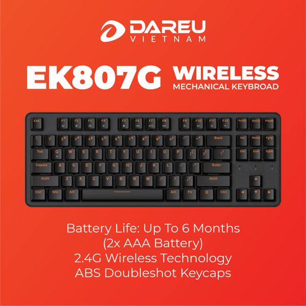 Bàn phím cơ DareU EK807G Wireless