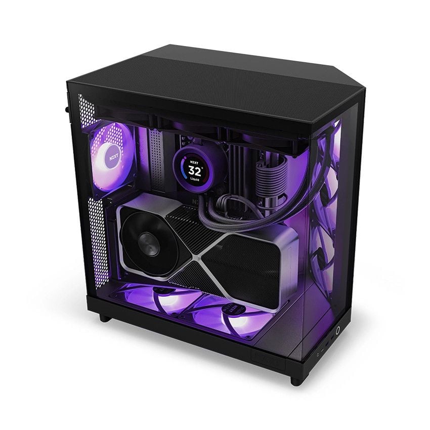 Vỏ Case NZXT H6 Flow RGB (Black/ White)