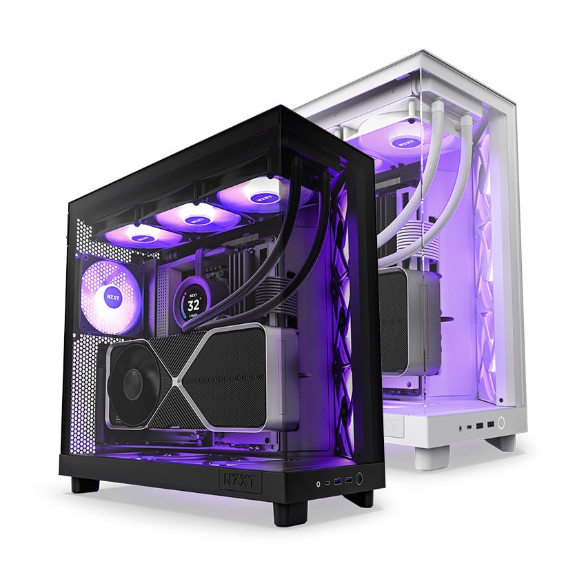 Vỏ Case NZXT H6 Flow RGB (Black/ White)