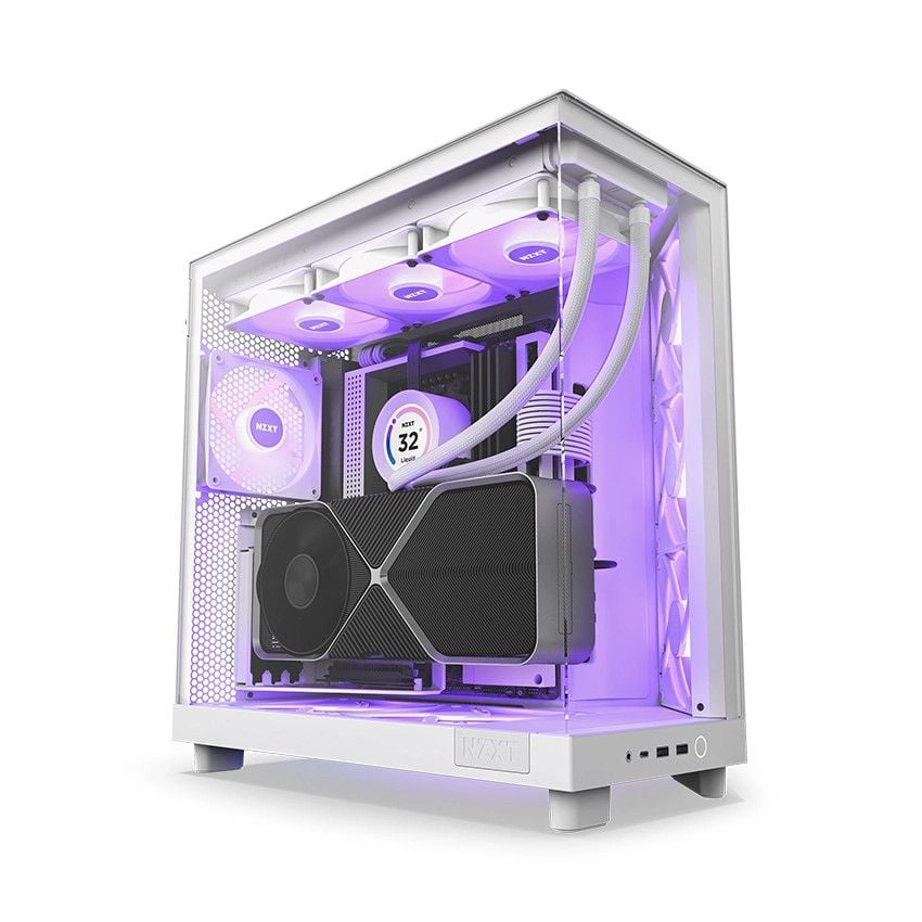 Vỏ Case NZXT H6 Flow RGB (Black/ White)