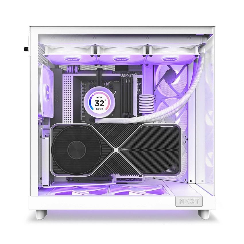 Vỏ Case NZXT H6 Flow RGB (Black/ White)