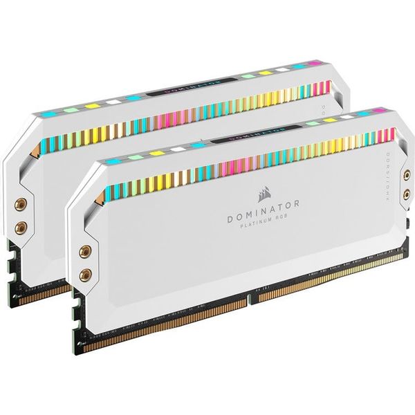Ram CORSAIR DOMINATOR PLATINUM RGB 32GB (2x16GB) DDR5 DRAM 5200MHz C38 Memory Kit — White