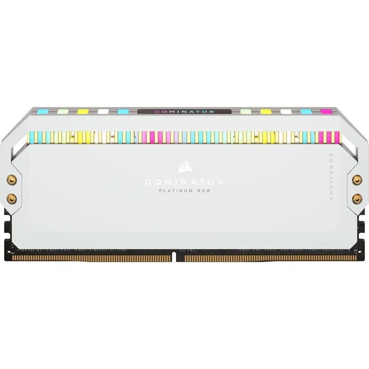 Ram CORSAIR DOMINATOR PLATINUM RGB 32GB (2x16GB) DDR5 DRAM 5200MHz C38 Memory Kit — White