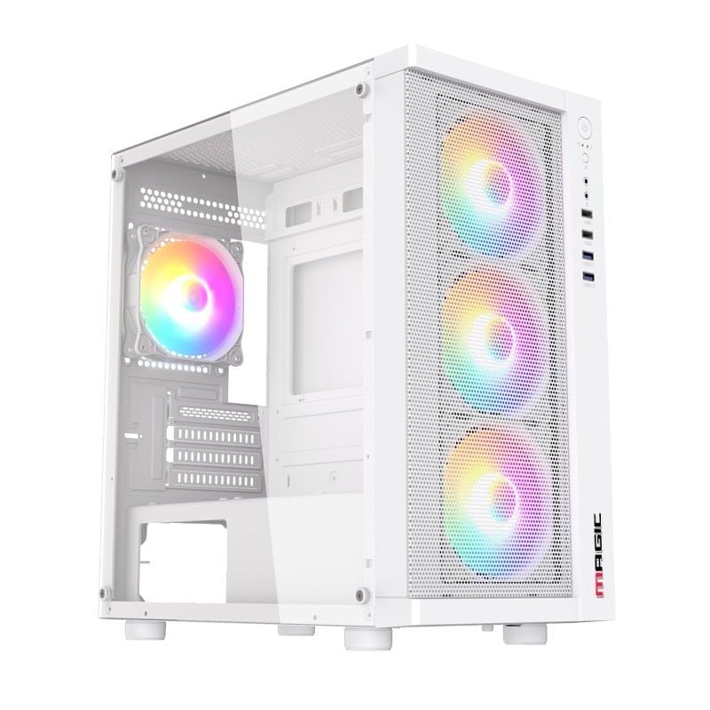 CASE MAGIC GM-01 BLACK MESH CÓ SẮN 4 FAN (MATX)