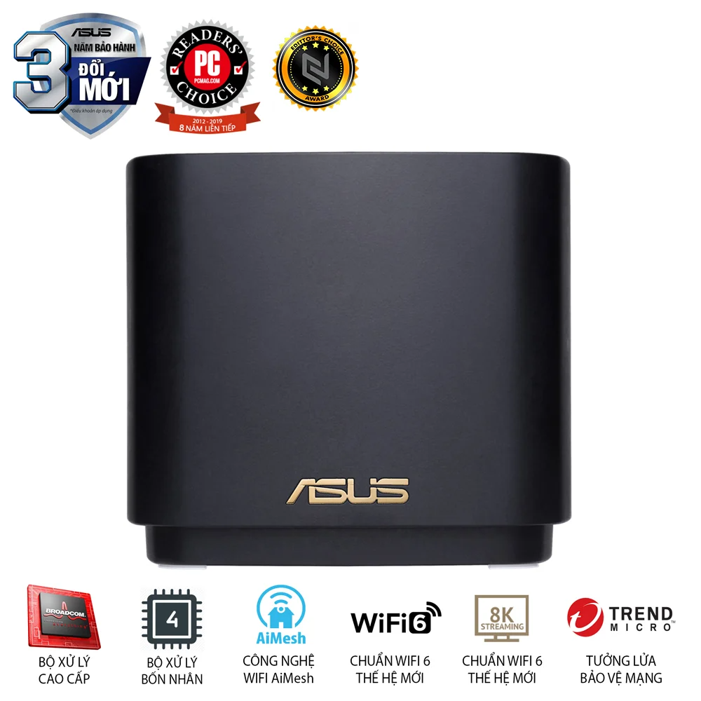 Bộ định tuyến MESH Asus ZenWiFi AX Mini XD4 (B-2-PK) chuẩn AX1800 ( 1 bộ 2 chiếc )