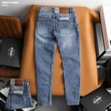  Quần jean nam Heboz dáng slim trơn D040 - 00002749 