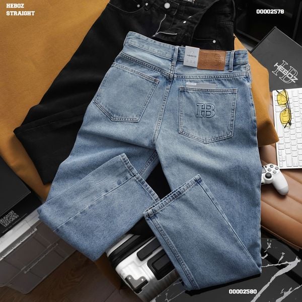  Quần jean nam Heboz dáng suông D003 - 00002580 