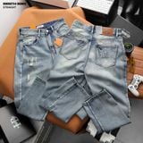  Quần jean nam Heboz dáng suông rách D028 - 00002714 