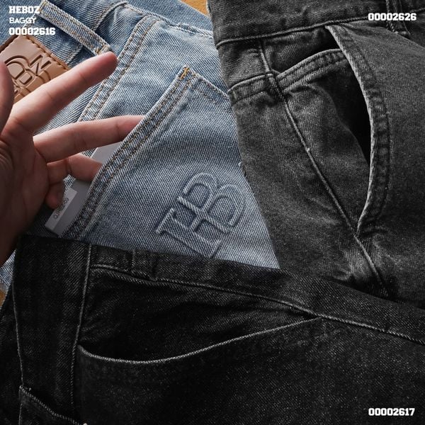  Quần jean nam Heboz form baggy D010 - 00002617 