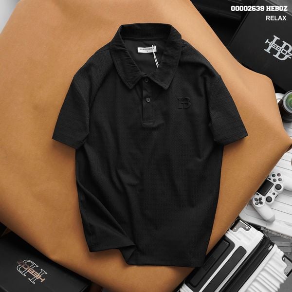  Áo thun nam Heboz polo bộ dập nổi 2M - 00002639 