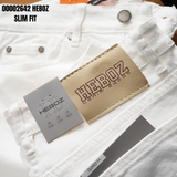  Quần jean nam Heboz dáng slim trắng D014 - 00002642 