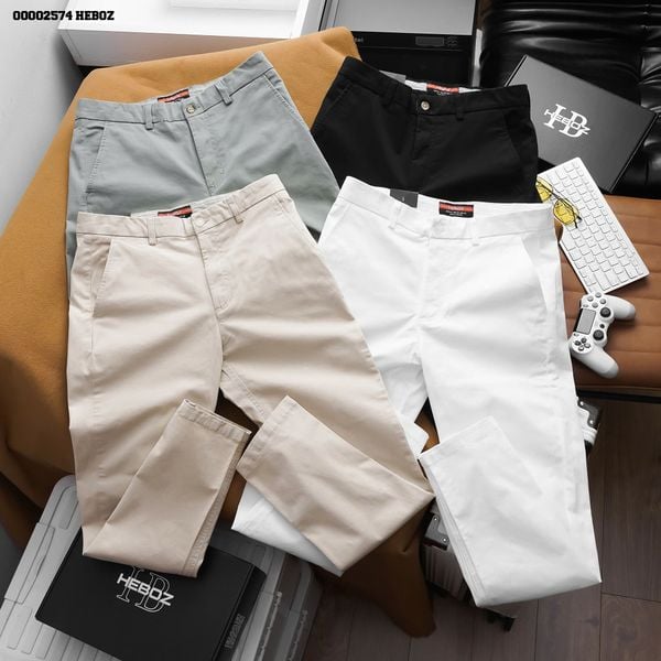  Quần kaki nam Heboz dáng slim 4M - 00002574 