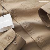  Áo sơ mi nam Heboz kaki 1T 5M - 00002669 