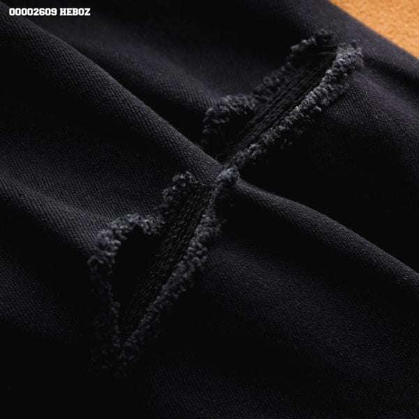  Quần jean nam HEBOZ form slim rách gối D004 - 00002609 