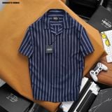  Áo sơ mi nam Heboz cổ pijama ox stripped 3M - 00002572 