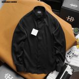  Áo sơ mi nam Heboz gân chéo giấu cúc 4M - 00002624 