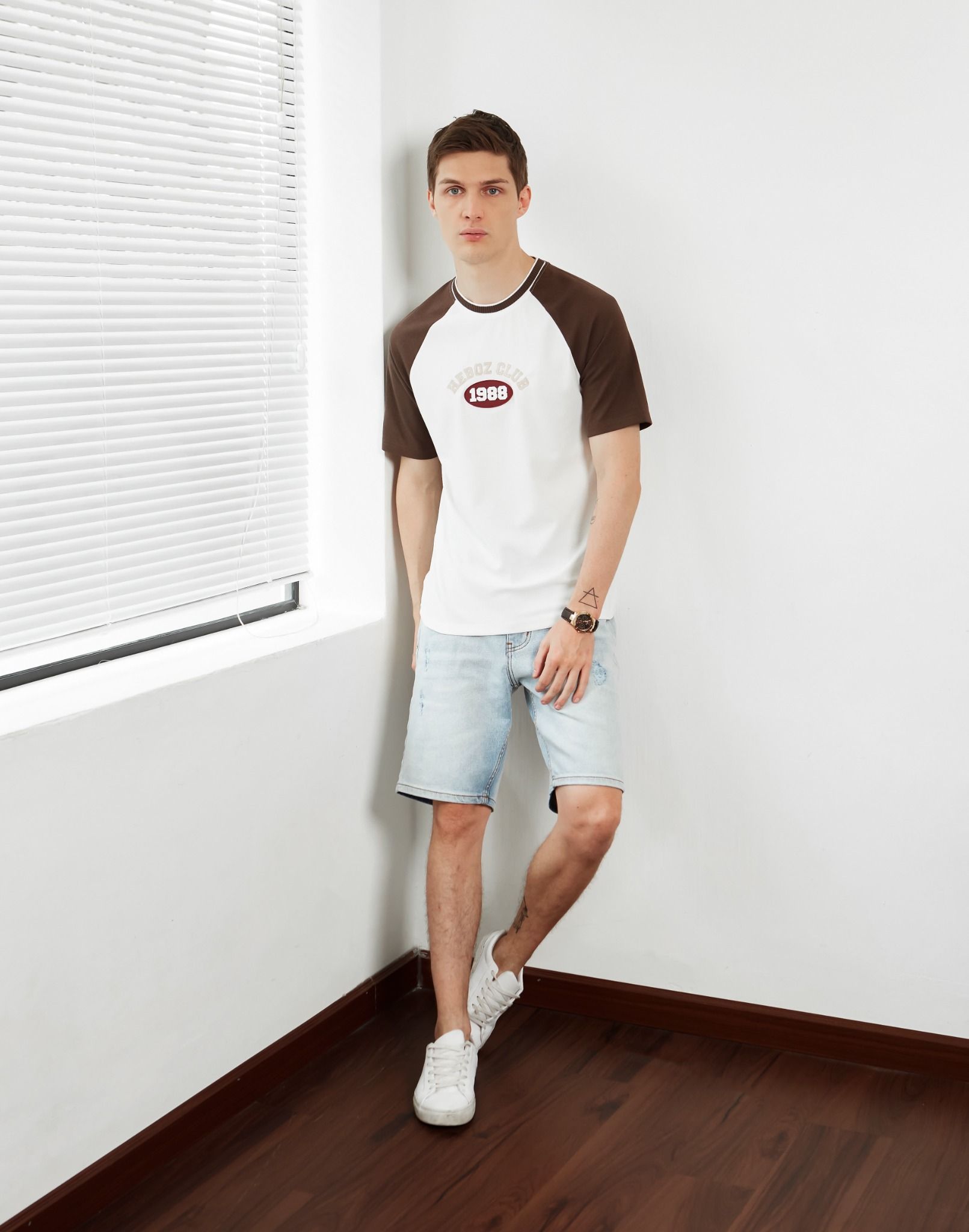  Quần short jean rách basic Heboz 4M - 00001157 