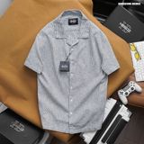  Áo sơ mi nam Heboz cổ pijama linen stripped 4M - 00002596 