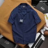  Áo sơ mi nam Heboz cổ pijama linen stripped 4M - 00002596 