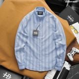  Áo sơ mi nam Heboz cổ trụ ox stripped 3M - 00002573 