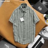  Áo sơ mi nam Heboz ngắn tay stripped linen 3M - 00002597 
