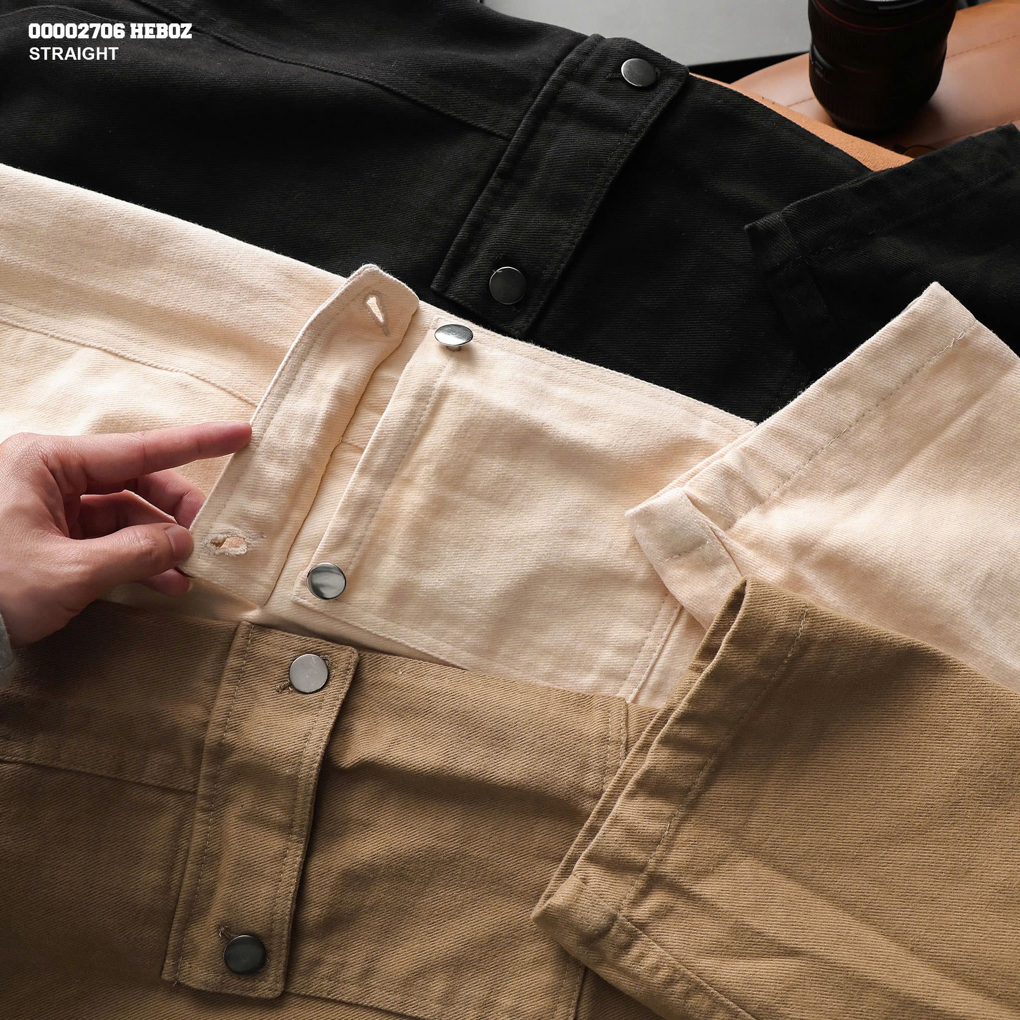  Quần kaki nam Heboz cargo straight 3M - 00002706 