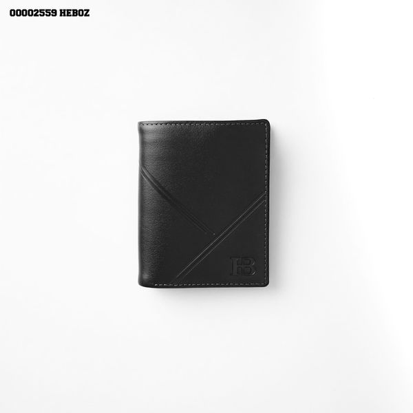  Ví da nam Heboz dáng đứng-Đen 10 - 00002559 