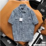  Áo sơ mi nam Heboz tay ngắn Jacquard 2 túi nắp 2M - 00002699 