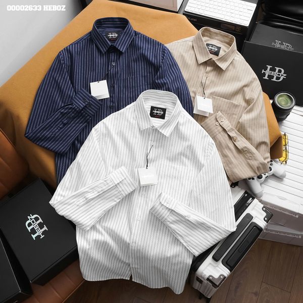  Áo sơ mi nam Heboz double stripped 3M - 00002633 