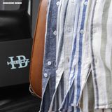  Áo sơ mi nam Heboz linen stripped 4M - 00002595 