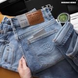  Quần jean nam Heboz dáng slim trơn D008 - 00002615 