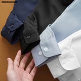  Áo sơ mi nam Heboz gân chéo giấu cúc 4M - 00002624 
