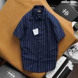  Áo sơ mi nam Heboz ngắn tay stripped linen 3M - 00002597 