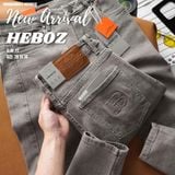  Quần jean nam Heboz dáng slim trơn D019 - 00002663 