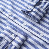  Áo sơ mi nam Heboz linen stripped 4M - 00002595 
