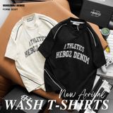  Áo thun nam Heboz wash viền 2M - 00002682 