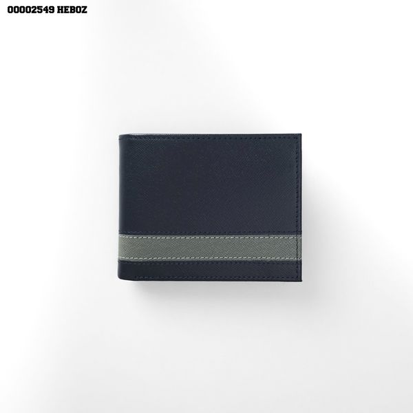  Ví da nam Heboz sọc ngang navy - 00002549 