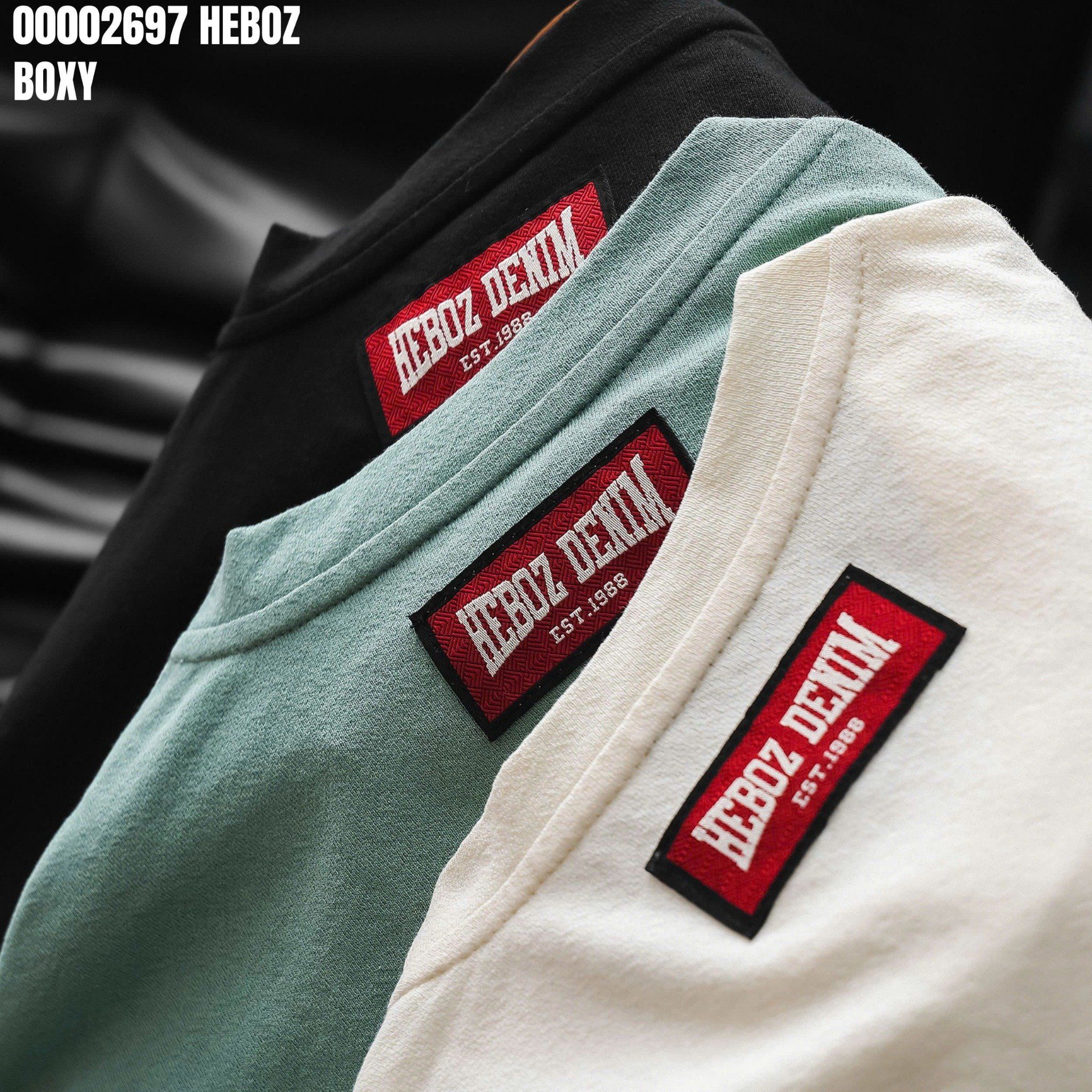  Áo thun nam Heboz boxy logo 3M - 00002697 