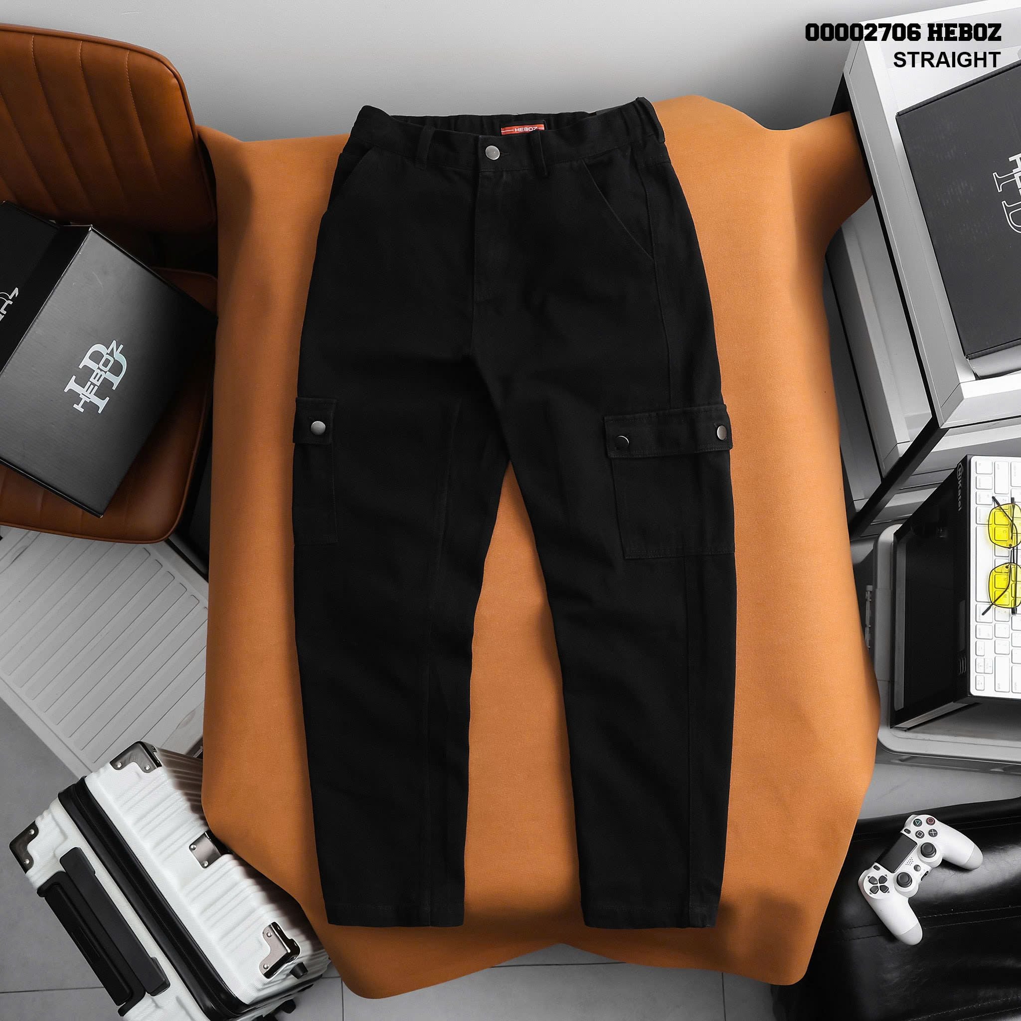  Quần kaki nam Heboz cargo straight 3M - 00002706 