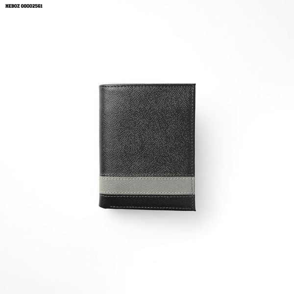  Ví da nam Heboz sọc đứng ĐEN - 00002561 