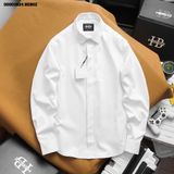  Áo sơ mi nam Heboz gân chéo giấu cúc 4M - 00002624 