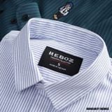  Áo sơ mi oxford sọc thêu Heboz 2M - 00001837 