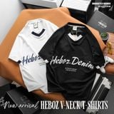  Áo thun nam Heboz cotton caro V 2M - 00002713 